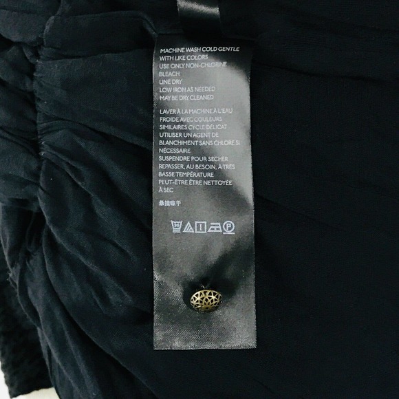 Anthropologie Women's XS Romper Black Solid Blouson Balloon Half Sleeve BU5 - Picture 4 of 7